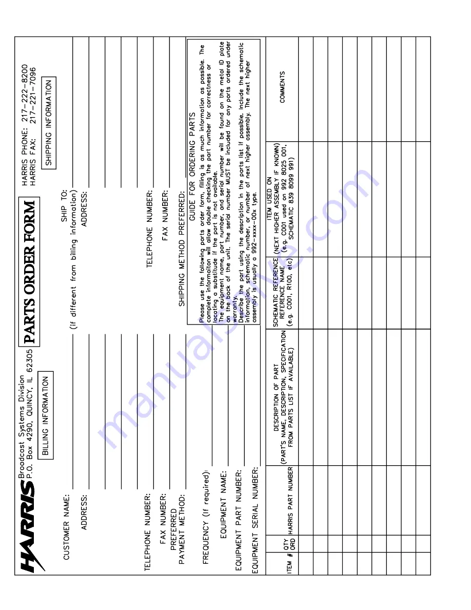 Harris Platinum Series Technical Manual Download Page 6