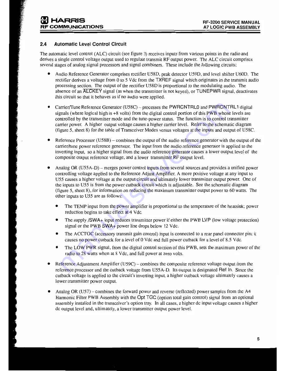 Harris RF-3200 Service Manual Download Page 142