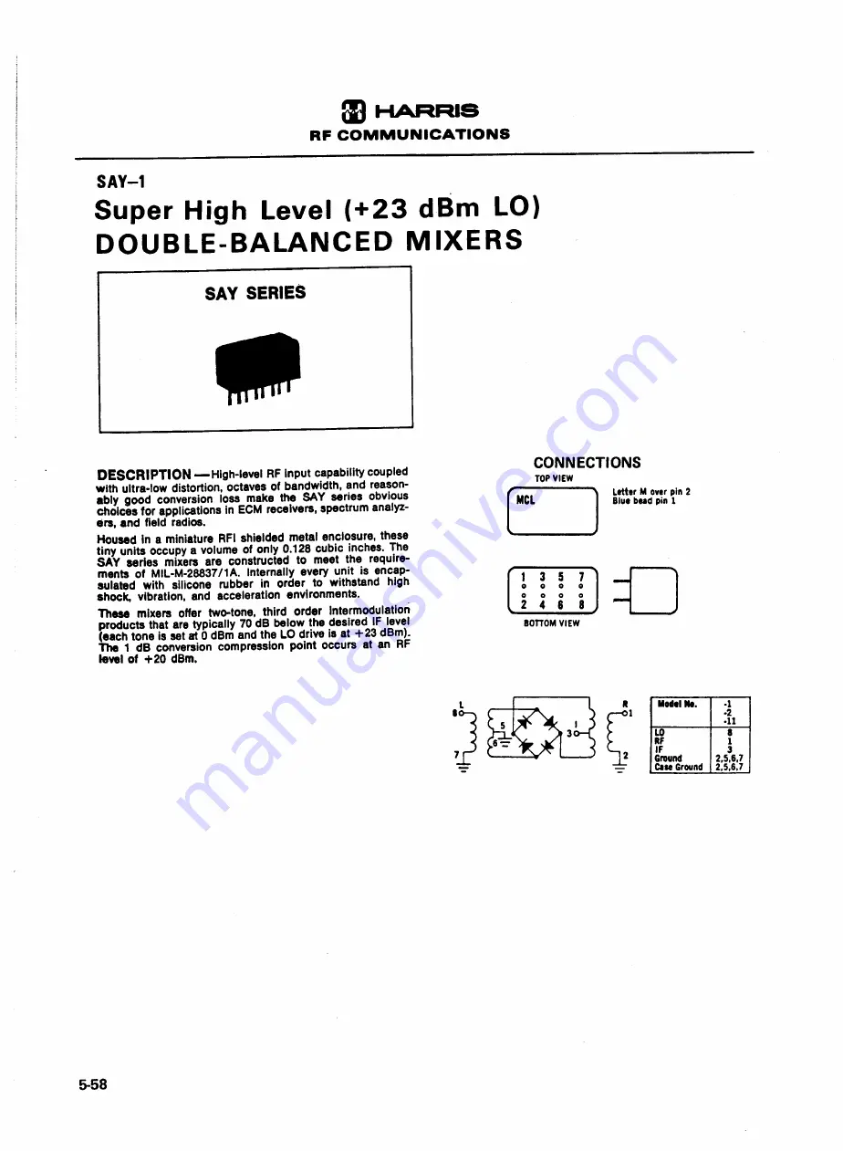 Harris RF-590 Instruction Manual Download Page 130