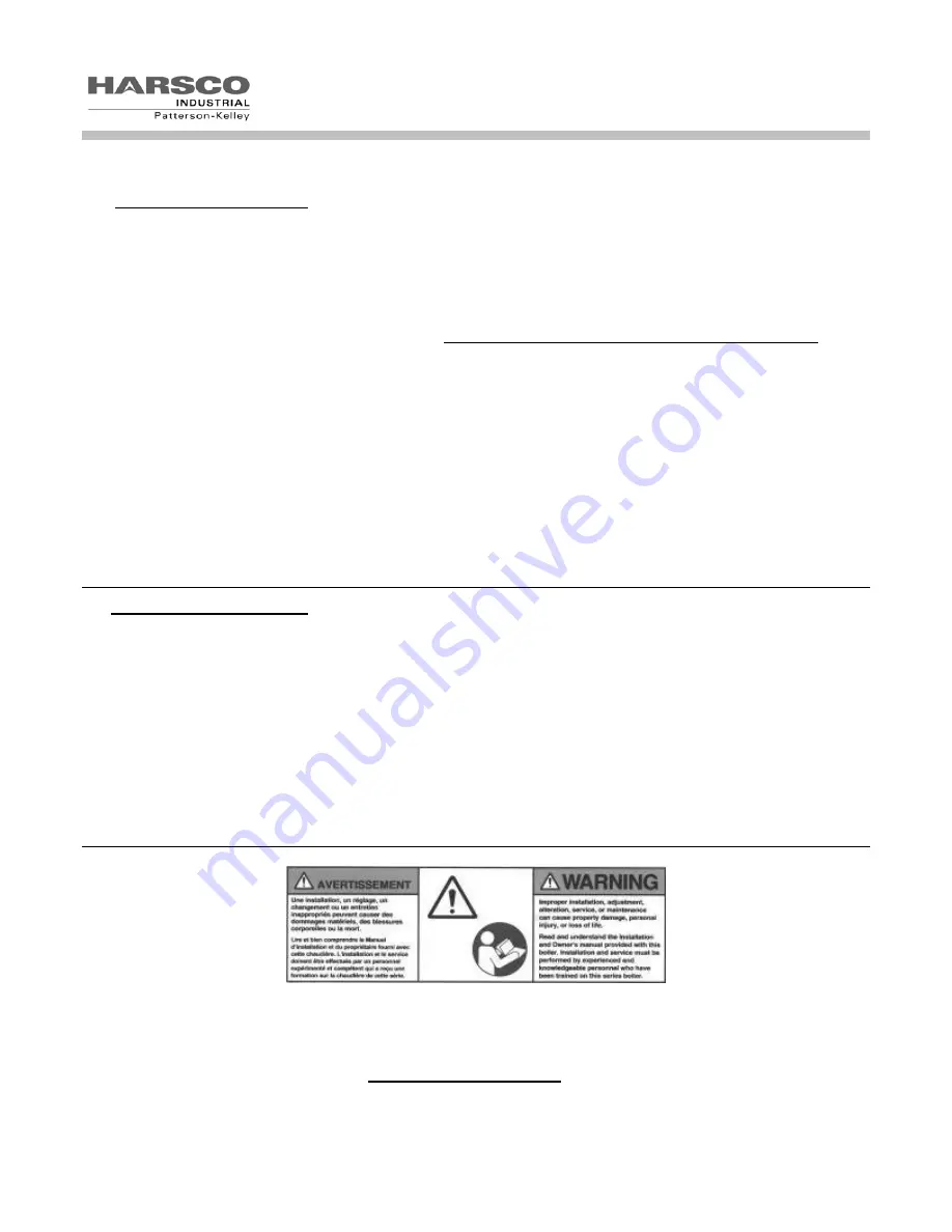 Harsco Industrial 1004905923 Installation & Owner'S Manual Download Page 5