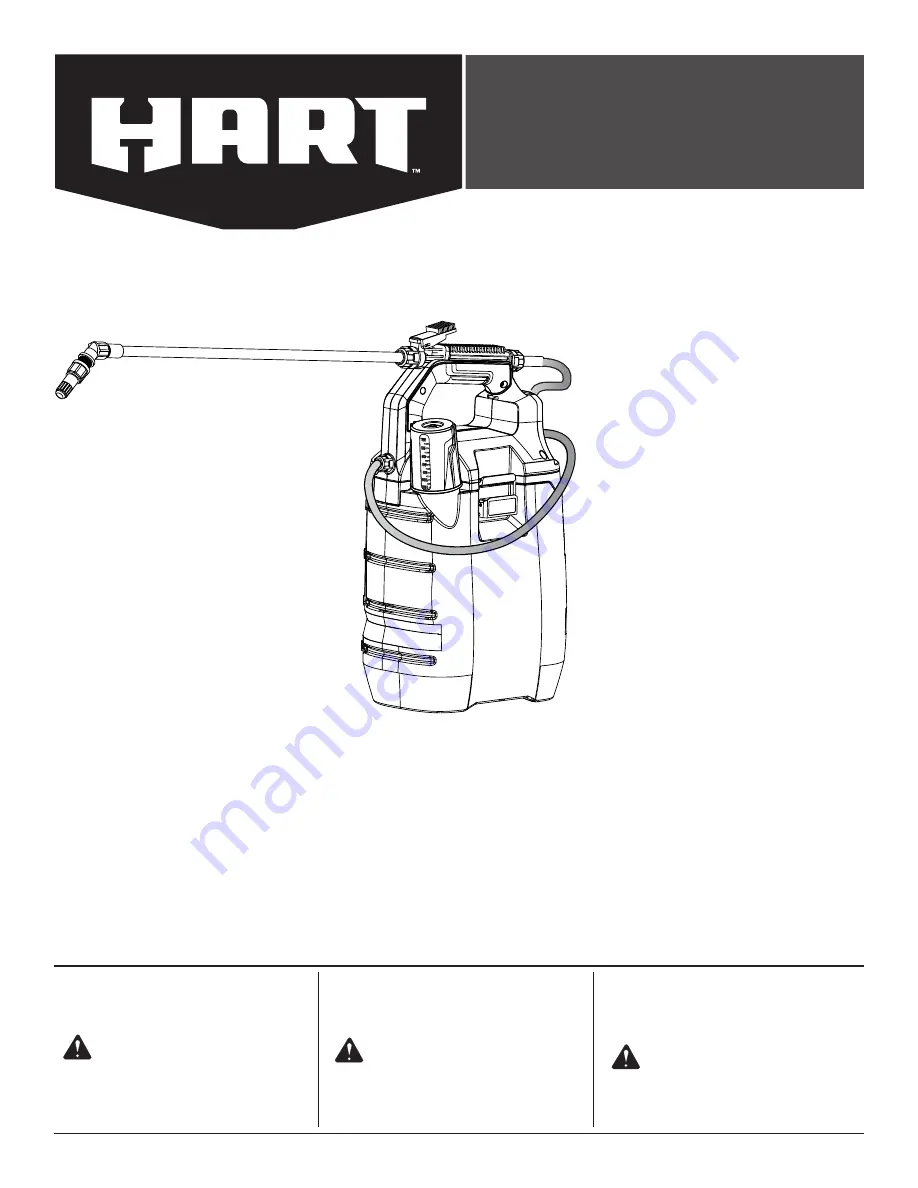 HART HGSP01 Operator'S Manual Download Page 1