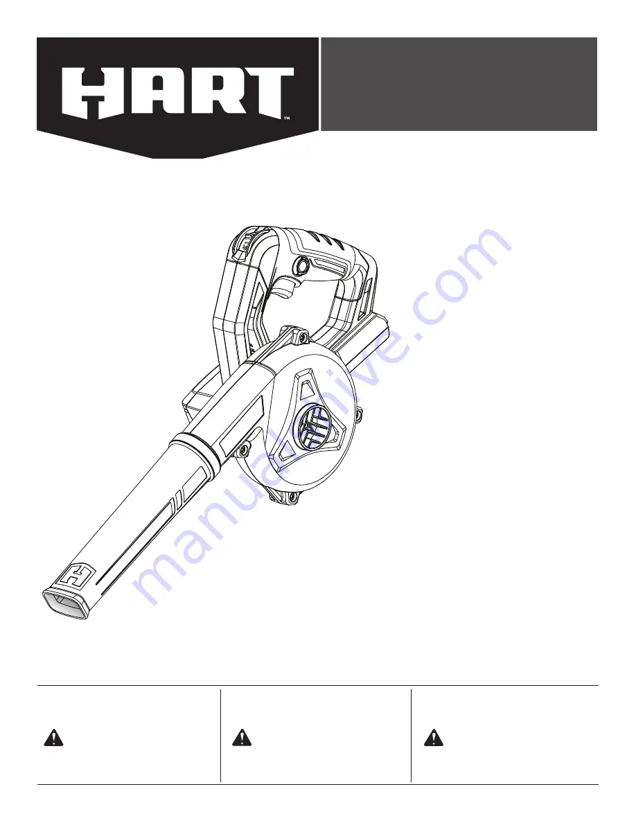 HART HPWB01 Operator'S Manual Download Page 1