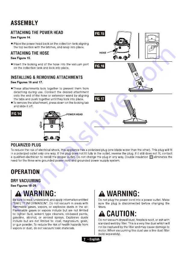 HART VOC1612PF 3701 Operator'S Manual Download Page 7