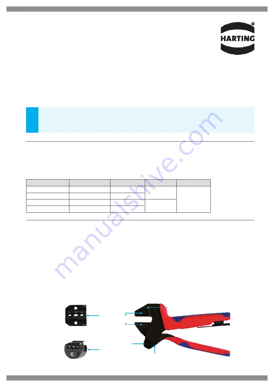 HARTING Han-Fast Lock Series Owner'S Manual Download Page 3