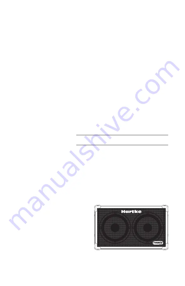 Hartke 210TP Owner'S Manual Download Page 2