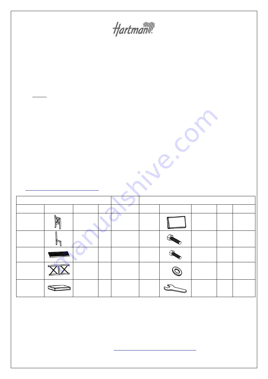 Hartman 67006068 Assembly Instructions Manual Download Page 1