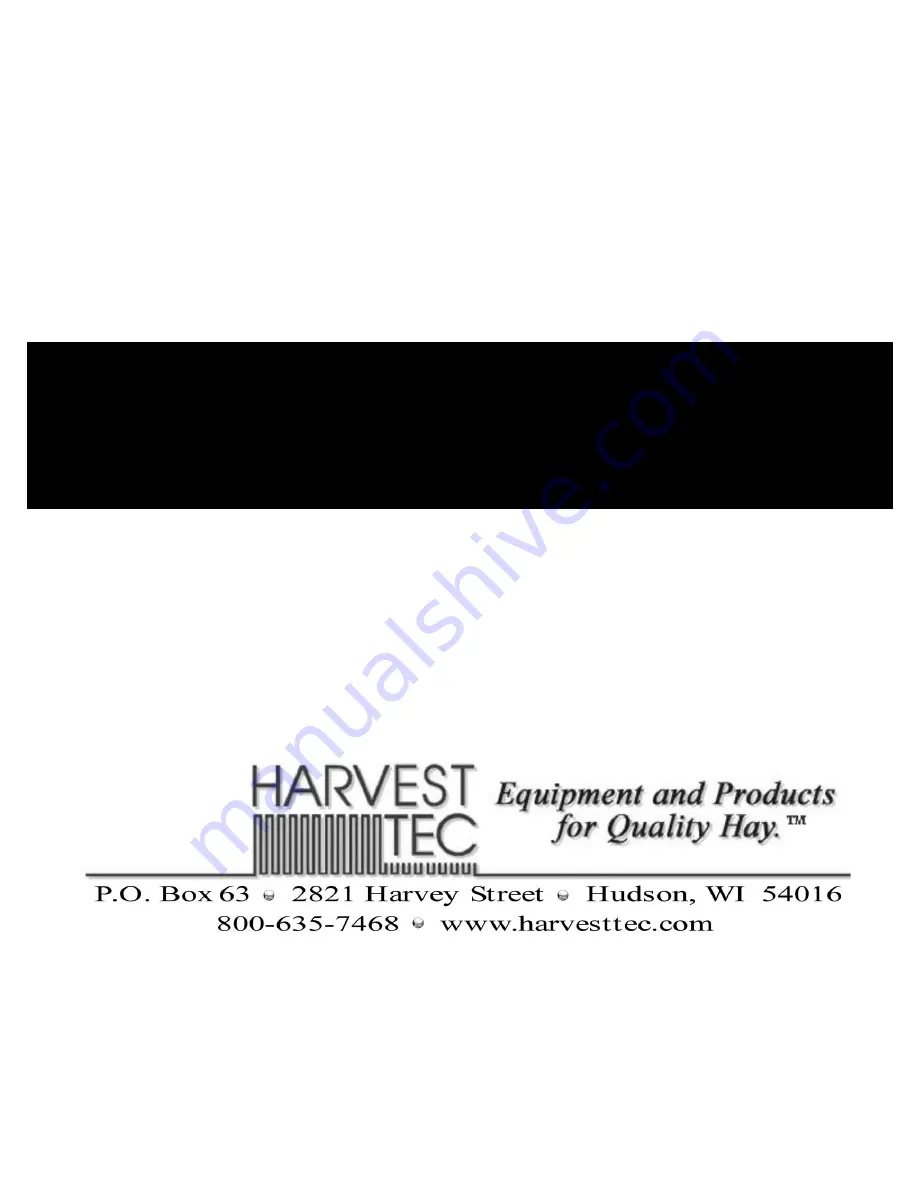 Harvest TEC 445Z Installation Manual Download Page 1