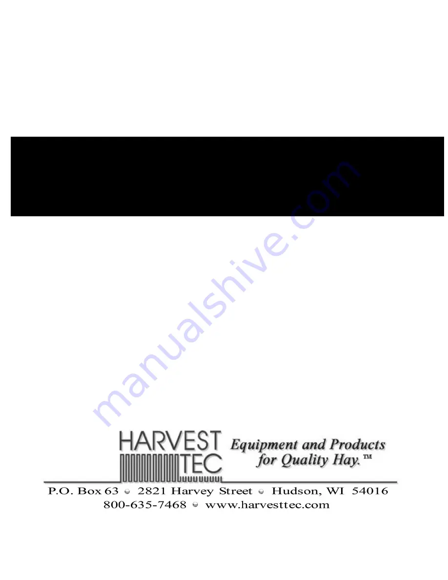 Harvest TEC 547C Installation Manual Download Page 1