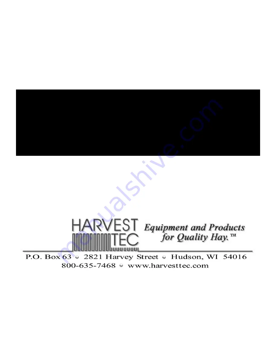 Harvest TEC 795BBHD Installation Manual Download Page 1