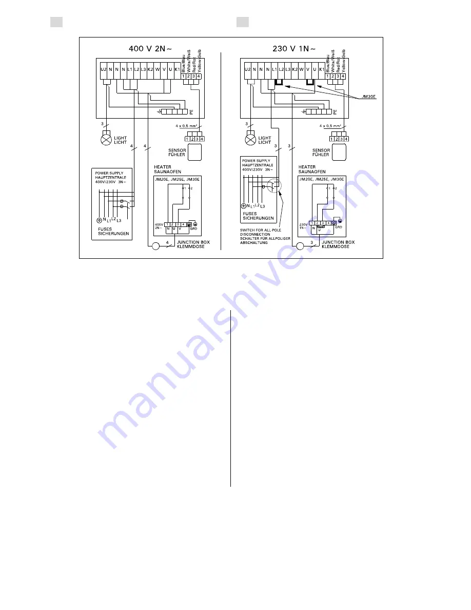 Harvia JM-20 Instructions for  and use Instructions For Installation And Use Manual Download Page 14