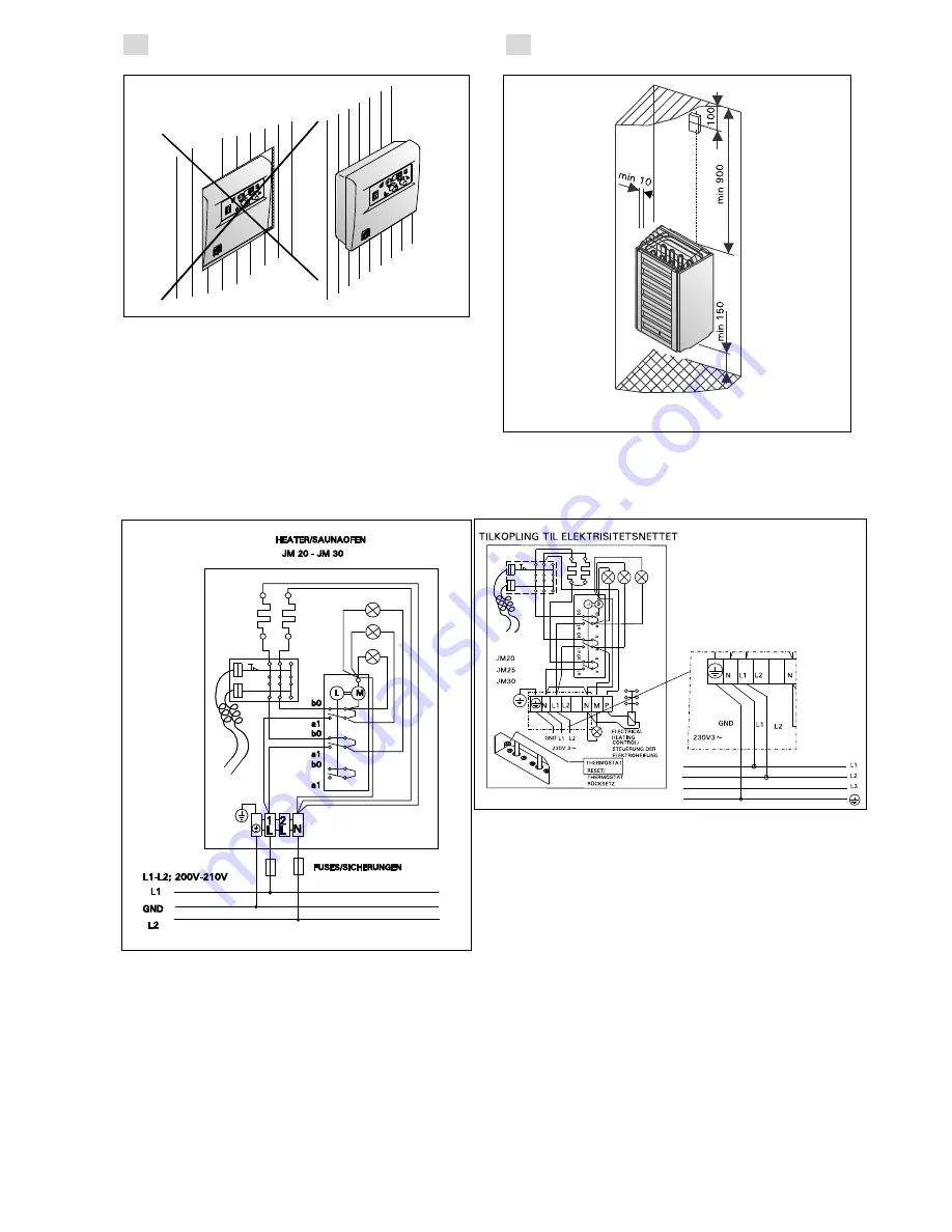 Harvia JM-20 Instructions for  and use Instructions For Installation And Use Manual Download Page 15