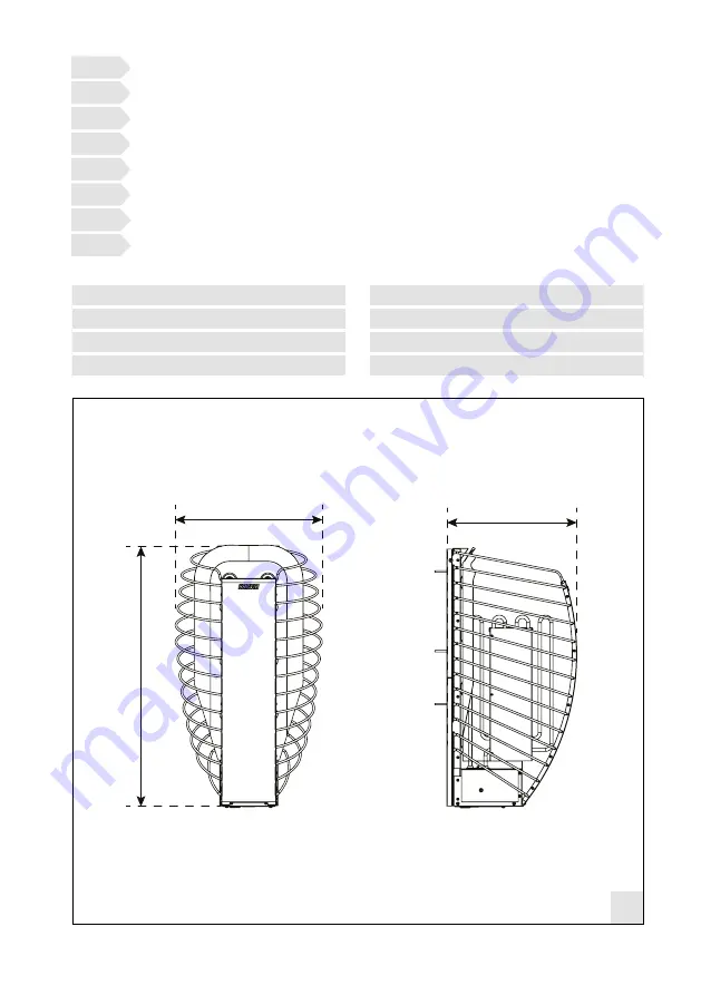 Harvia Spirit HSPE604M Instructions For Installation And Use Manual Download Page 7