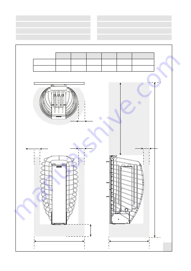 Harvia Spirit HSPE604M Instructions For Installation And Use Manual Download Page 8