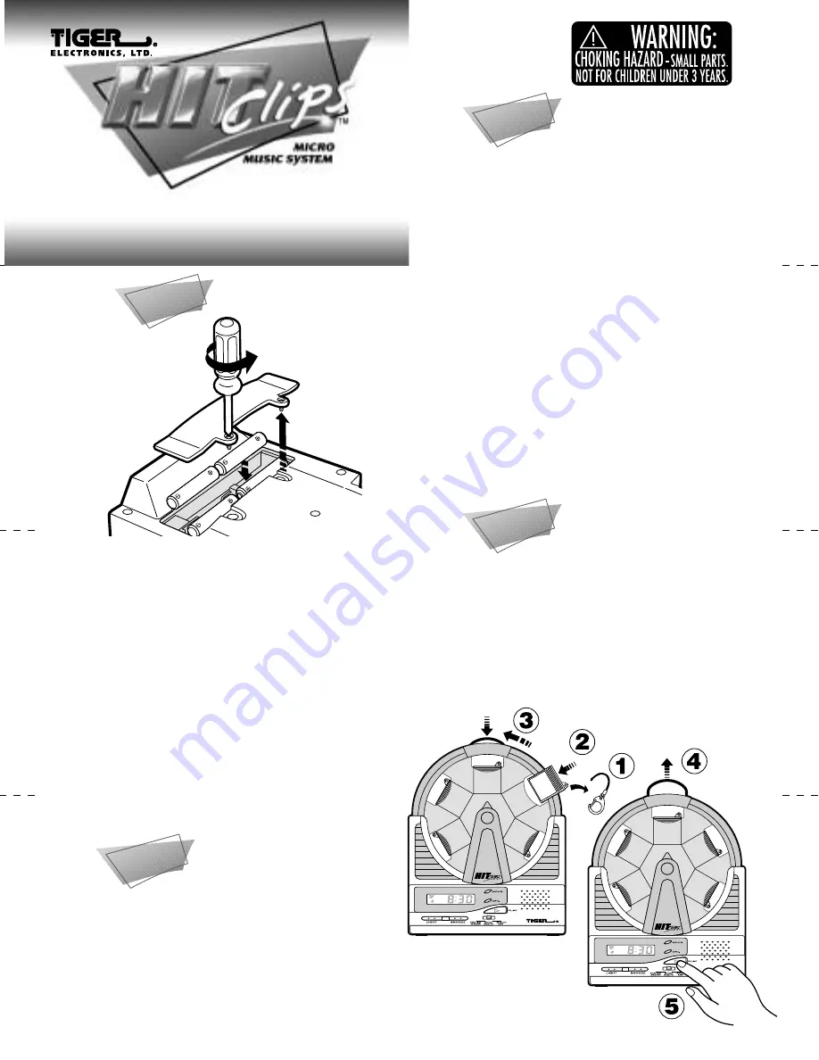 Hasbro Alarm Clock Micro Music Player Instruction Download Page 1