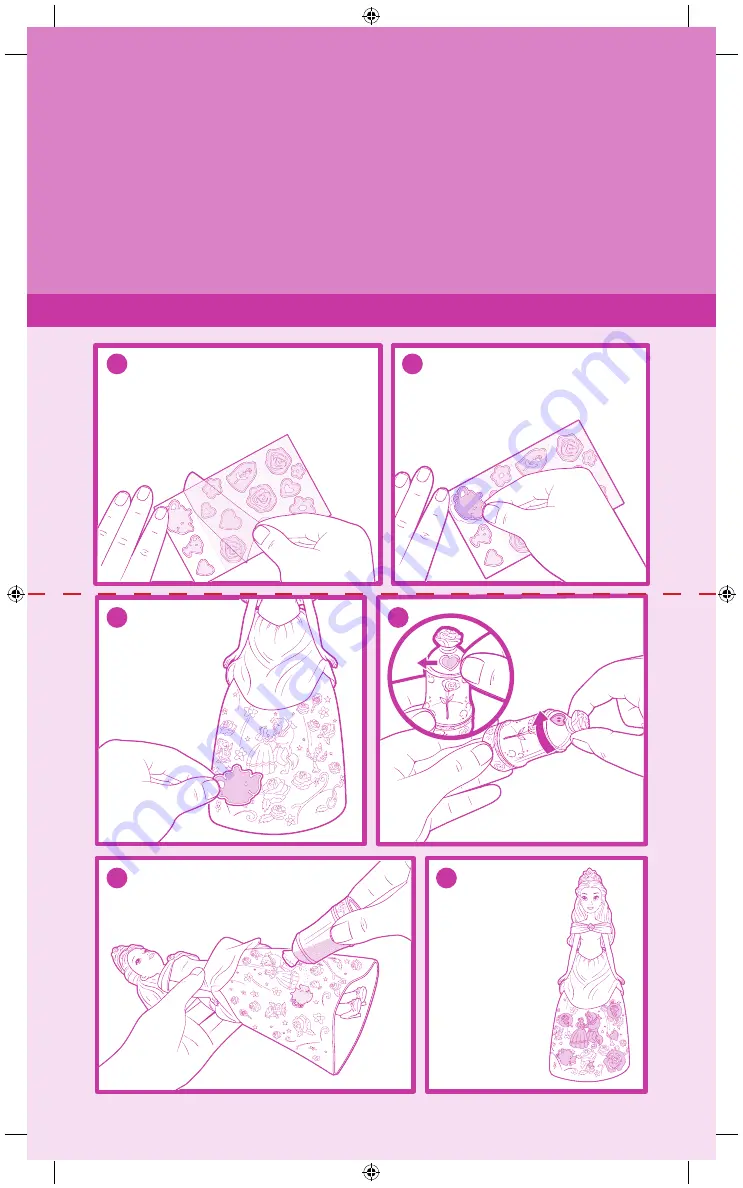 Hasbro Disney Princess Glitter Style Instructions Download Page 2