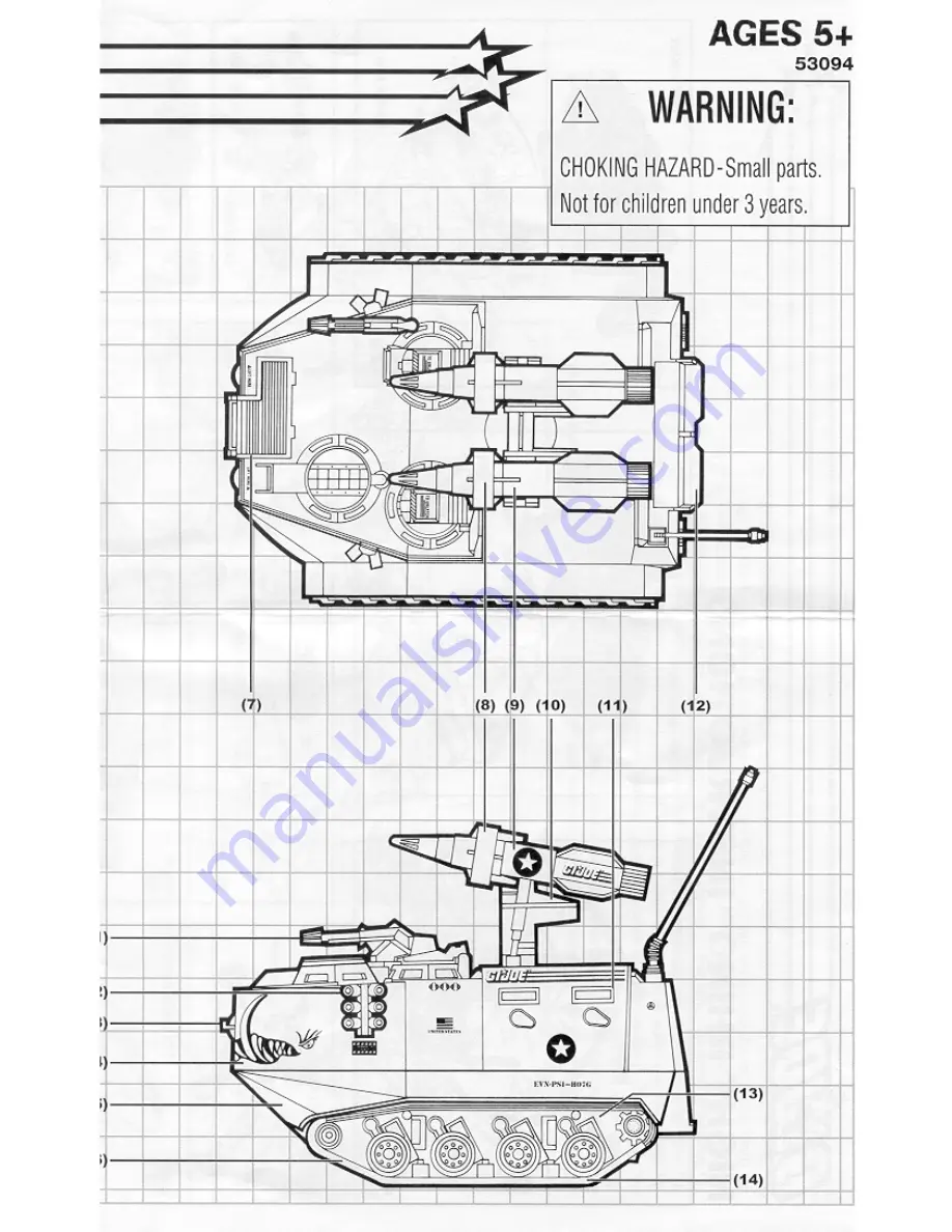 Hasbro G.I. Joe Night Rhino Instructions Download Page 2