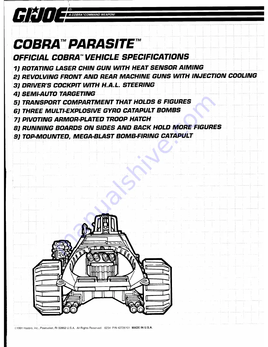 Hasbro G.I.Joe Parasite Скачать руководство пользователя страница 3