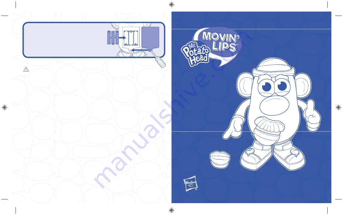 Hasbro Movin' Lips Mr.Potato Head Manual Download Page 1