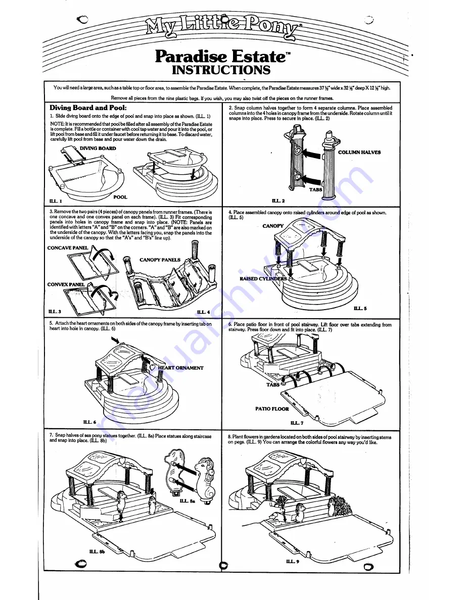 Hasbro My Little Pony Paradise Estate Instructions Download Page 1