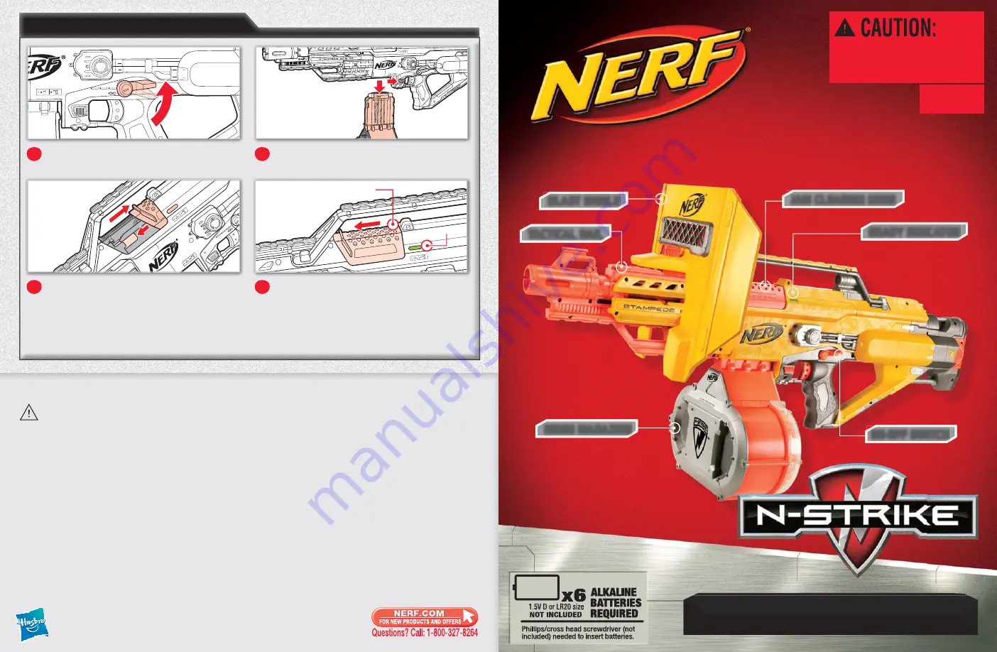 Hasbro NERF N-STRIKE STAMPEDE ECS-50 94665 Instructions Download Page 1