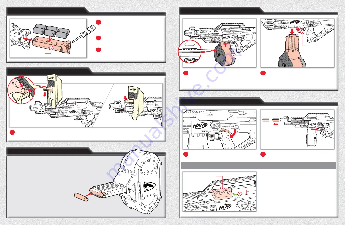 Hasbro NERF N-STRIKE STAMPEDE ECS-50 94665 Instructions Download Page 2