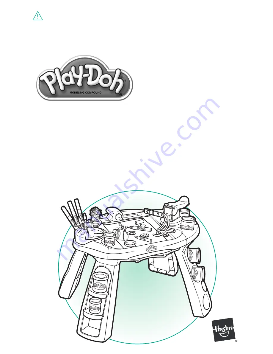 Hasbro PlayDoh Creativity Table 22613 Instruction Manual Download Page 1