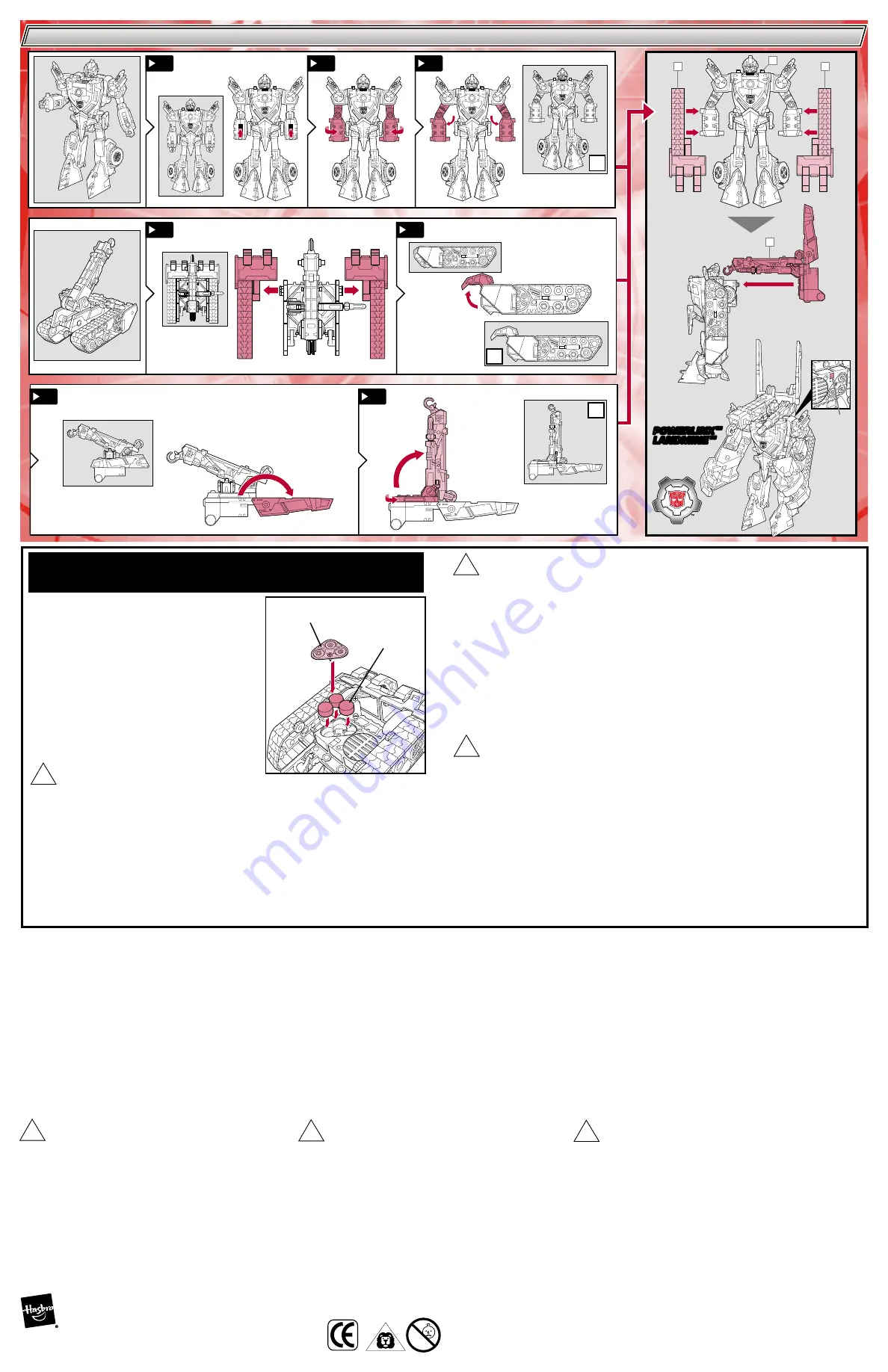 Hasbro Transformers Energon Landmine Instructions Download Page 2