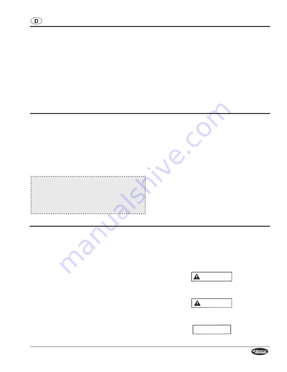 Hatco FLAV-R-SAVOR FSD Series Installation And Operating Manual Download Page 17