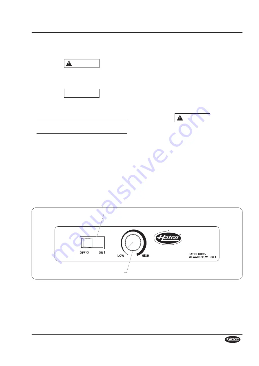 Hatco HBG Series Installation And Operating Manual Download Page 11