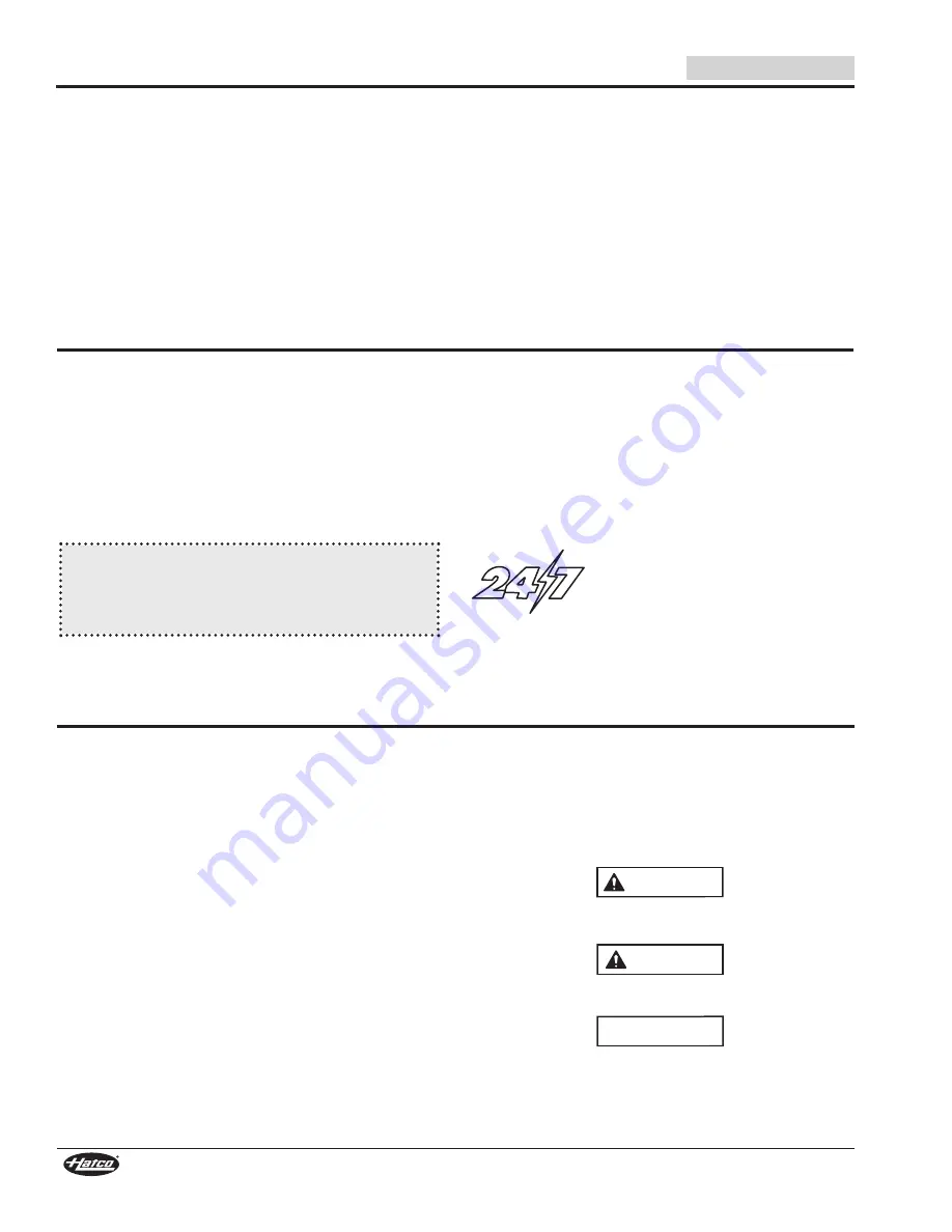 Hatco HEATMAX RHW-1 Operating Manual Download Page 2