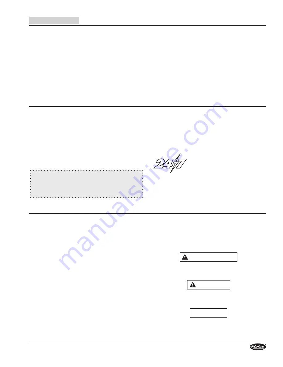 Hatco HWBI-S Series Installation And Operating Manual Download Page 19