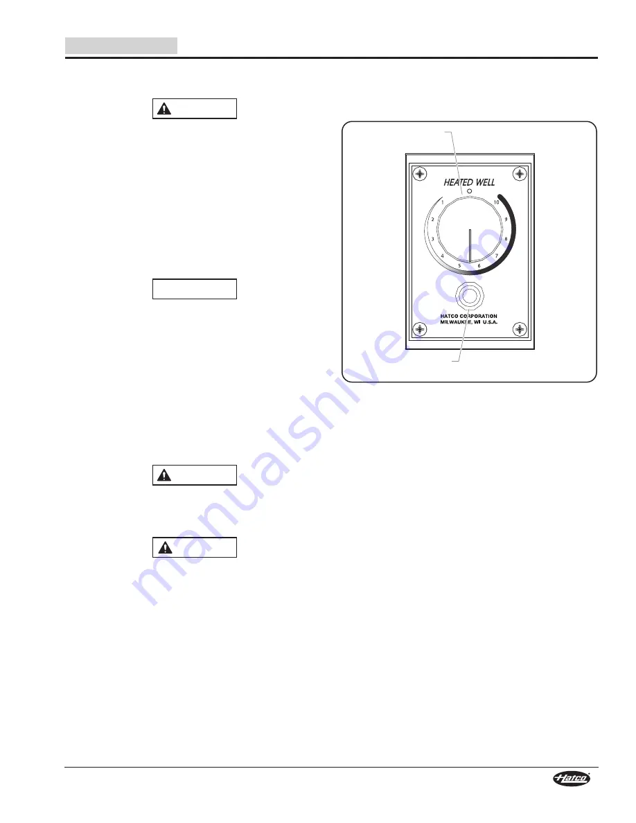 Hatco SW series Installation And Operating Manual Download Page 7