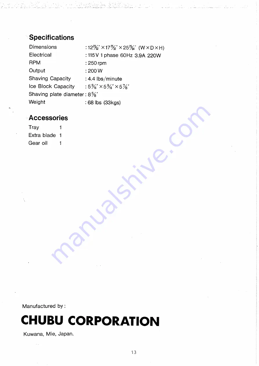 Hatsuyuki HF-500E Instruction Manual Download Page 14