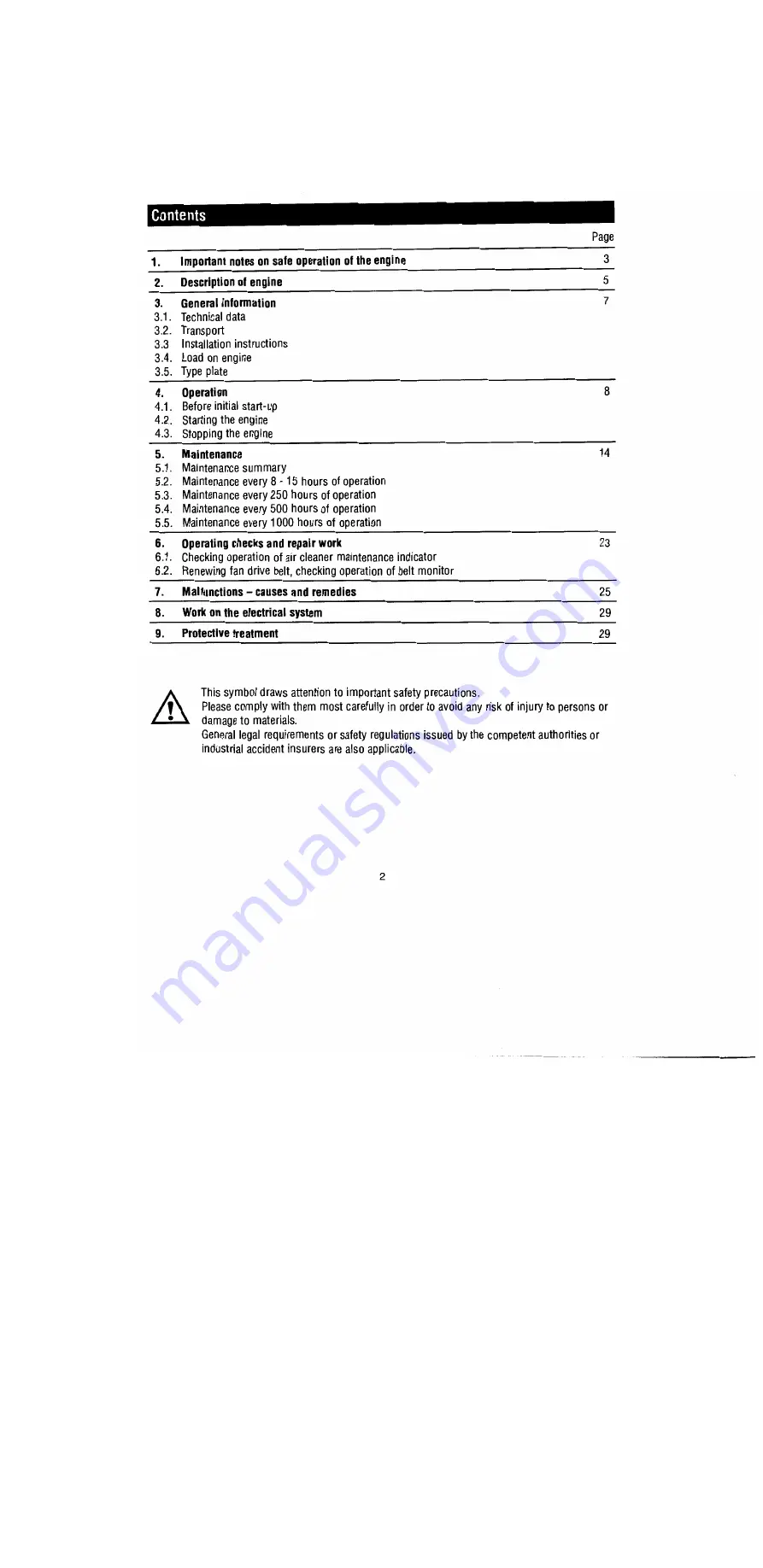 Hatz 2L40 Series Instruction Book Download Page 3