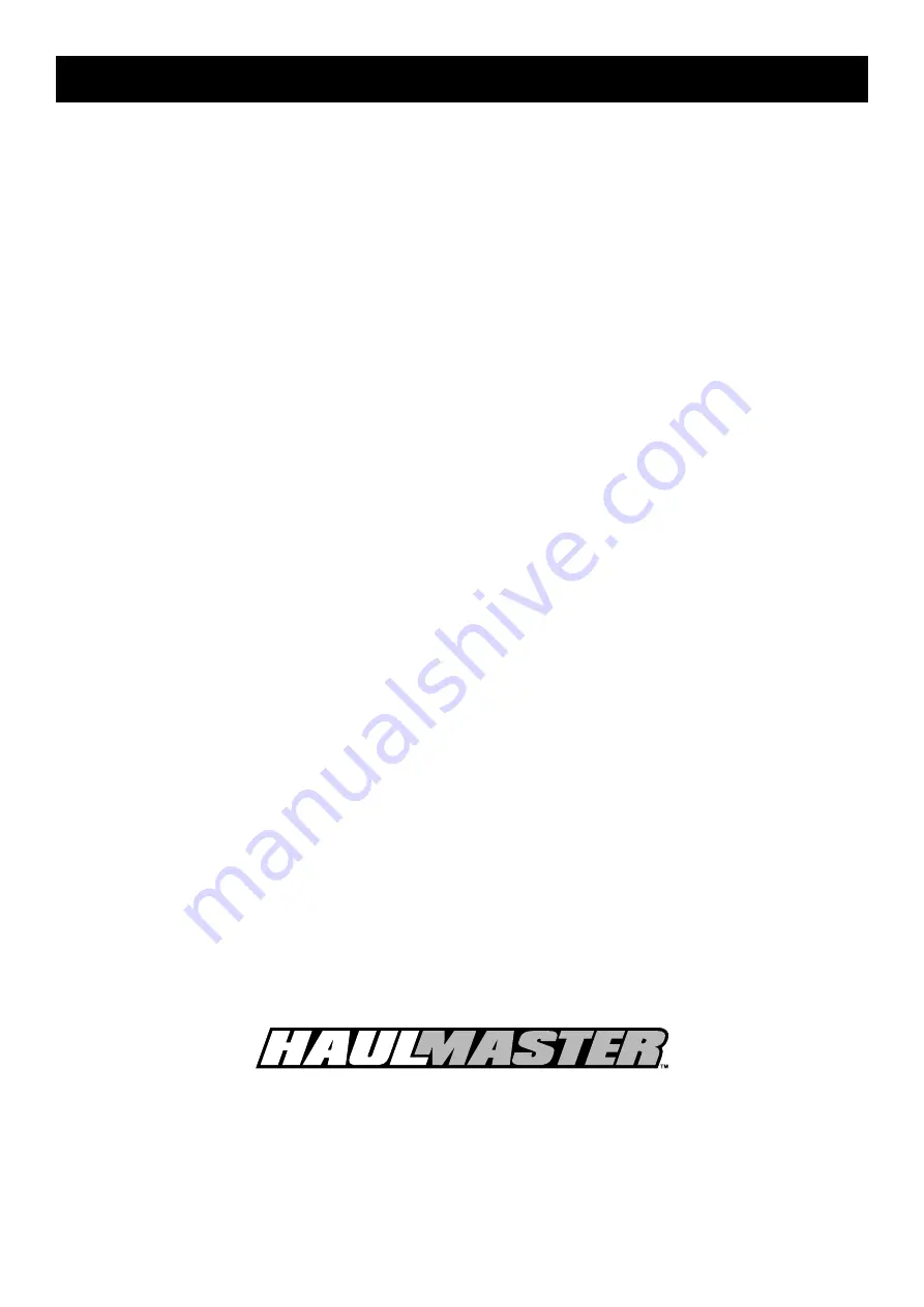 HAUL MASTER 58205 Owner'S Manual & Safety Instructions Download Page 8