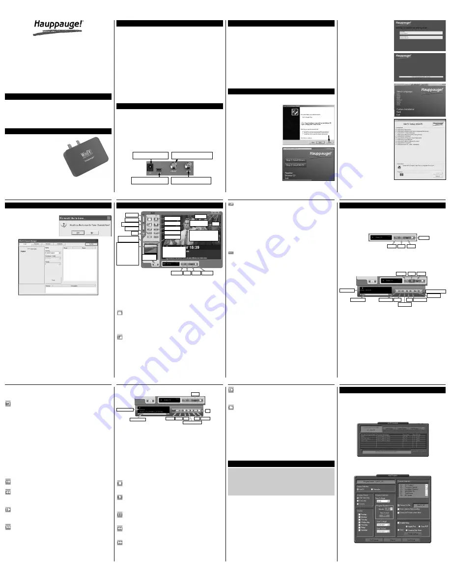 Hauppauge WinTV-NOVA-S-USB2 (DVB-S) Quick Installation Manual Download Page 1