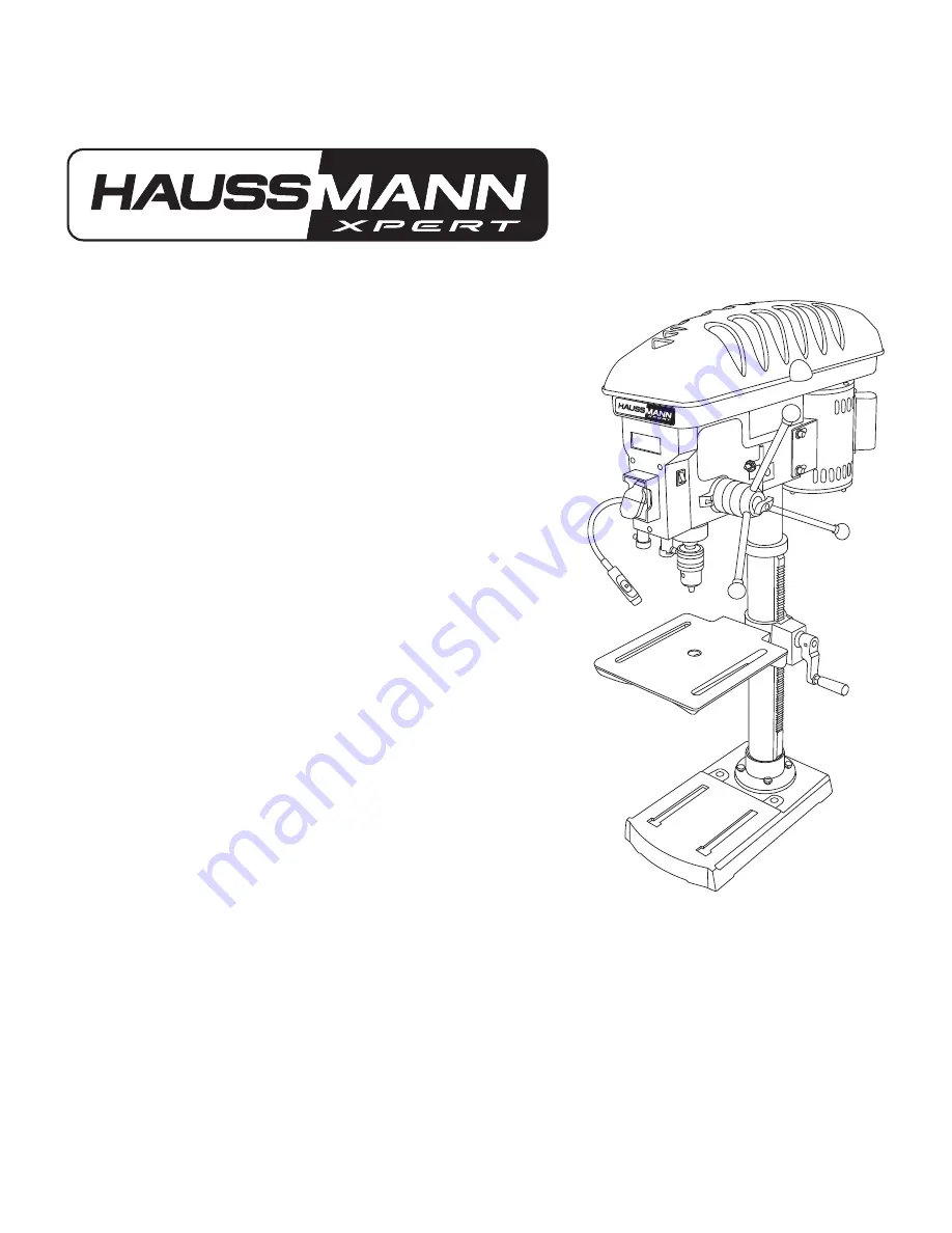 Haussmann Xpert 58485003 Operator'S Manual Download Page 1