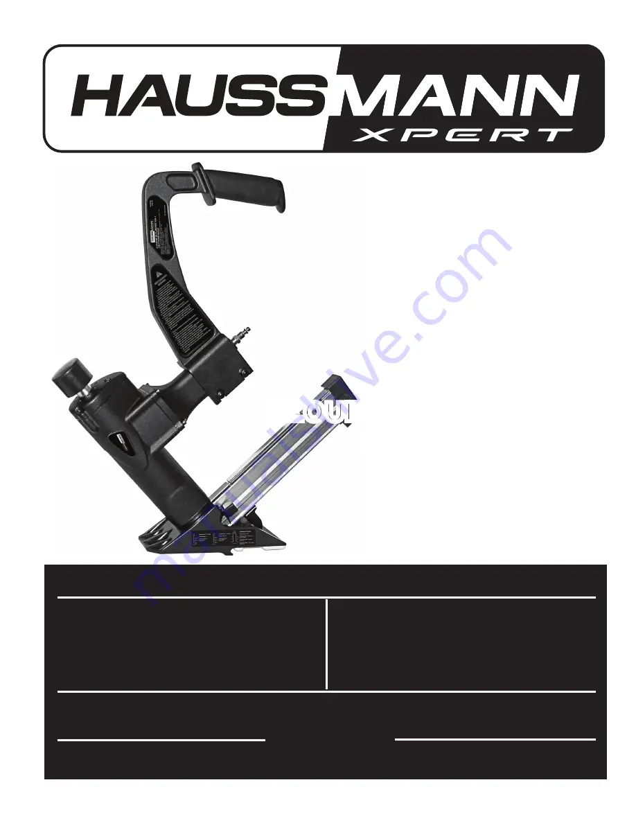 Haussmann Xpert 68125082 Operator'S Manual Download Page 1