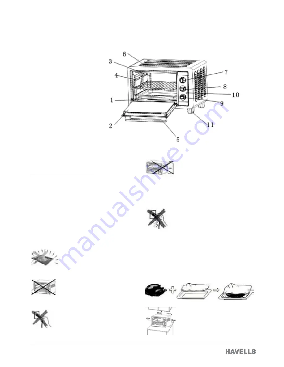 Havells OTG 24RSS Premia Operating Instructions Manual Download Page 2