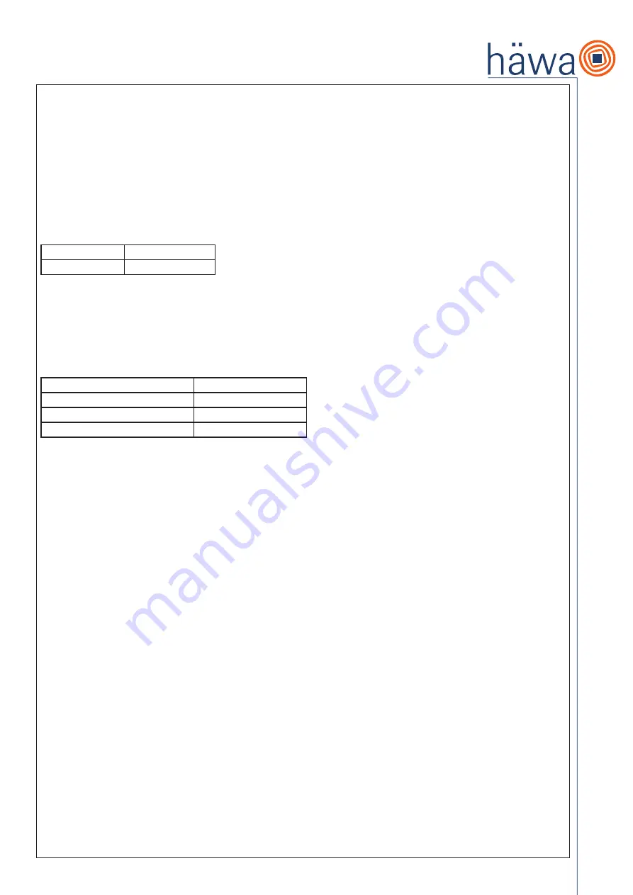 hawa 3122 Series Operating Instructions Manual Download Page 10