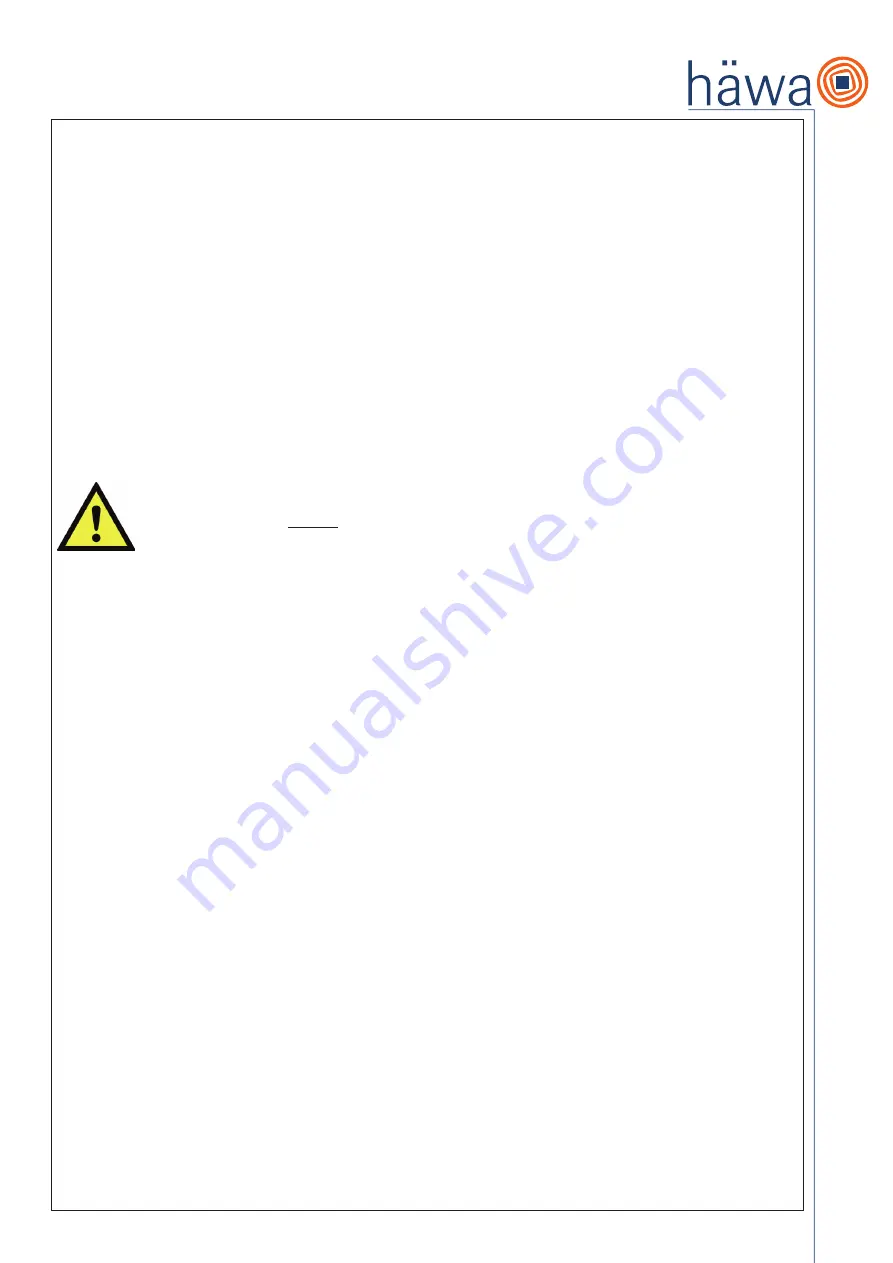 hawa 3122 Series Operating Instructions Manual Download Page 12