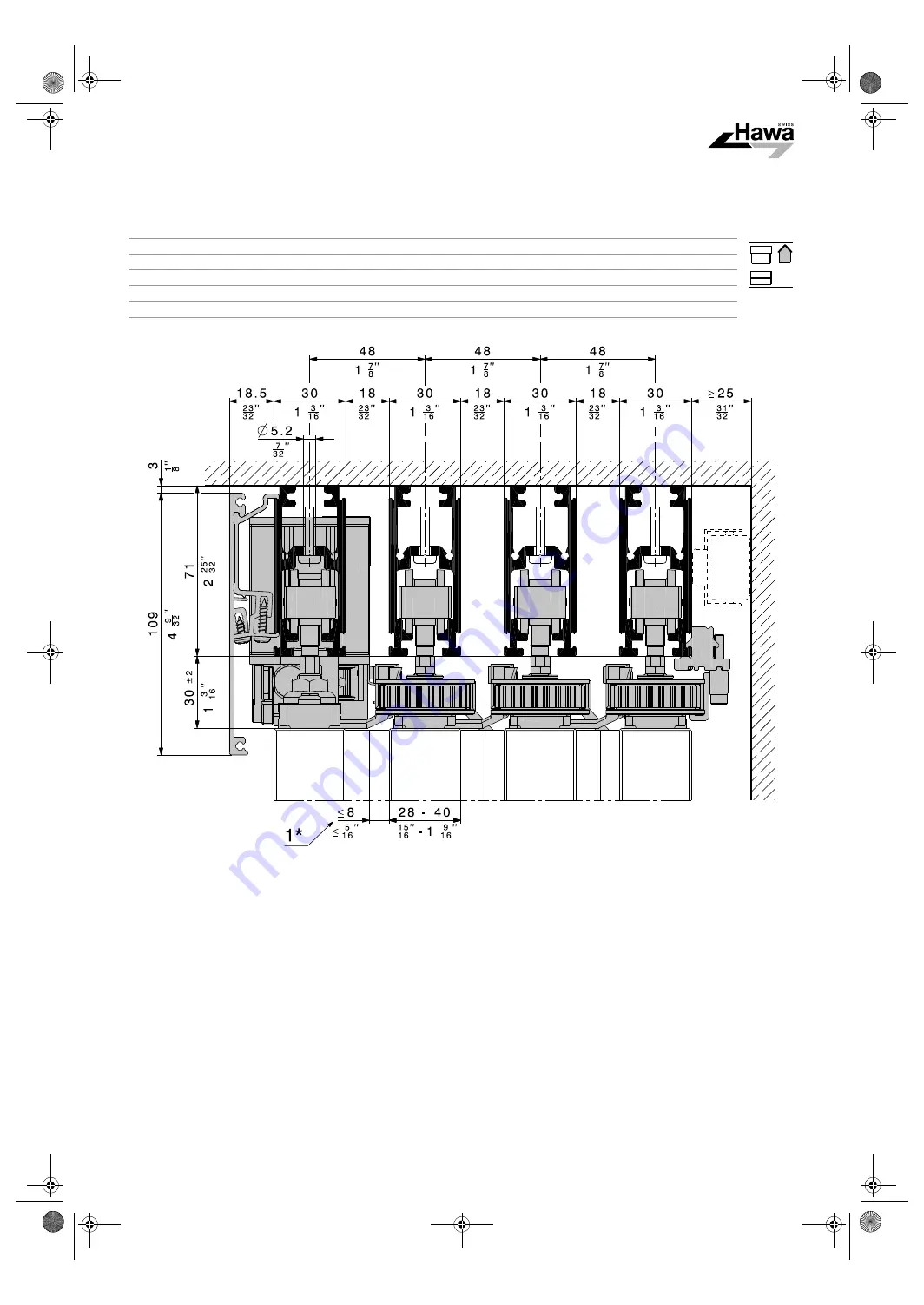 hawa HAWA-Frontslide 100/matic-Telescopic 4 Planning And Installation Instructions Download Page 21