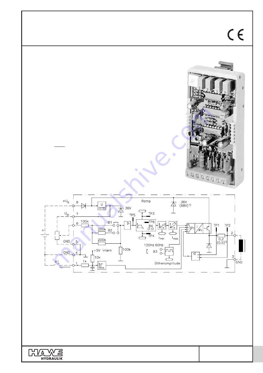 HAWE Hydraulik EV1M2-12/24 Скачать руководство пользователя страница 1