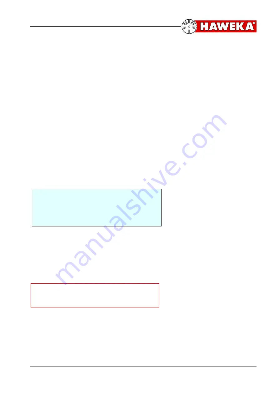 HAWEKA AXIS 500 Operating Instructions Manual Download Page 35