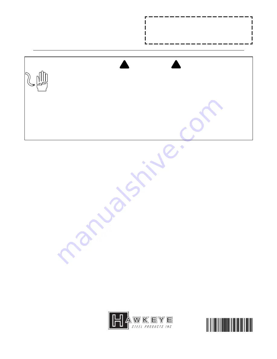 Hawkeye Mfg 77ASSY Installation/Operation Instructions Warranty Information Download Page 1