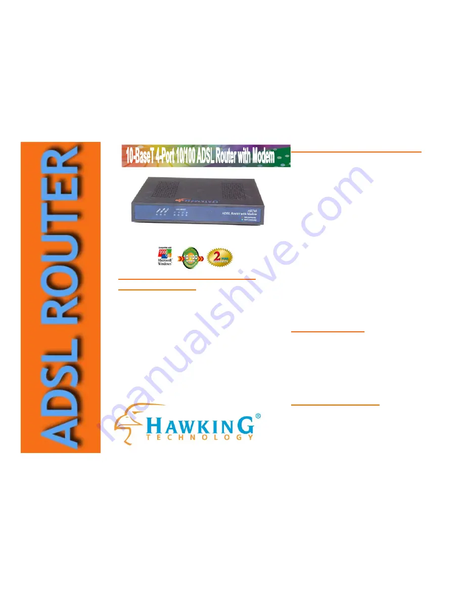 Hawking AR740 Specifications Download Page 1