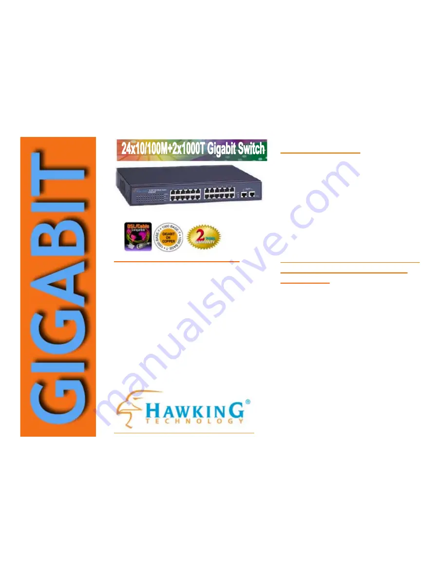 Hawking GS224T Specifications Download Page 1