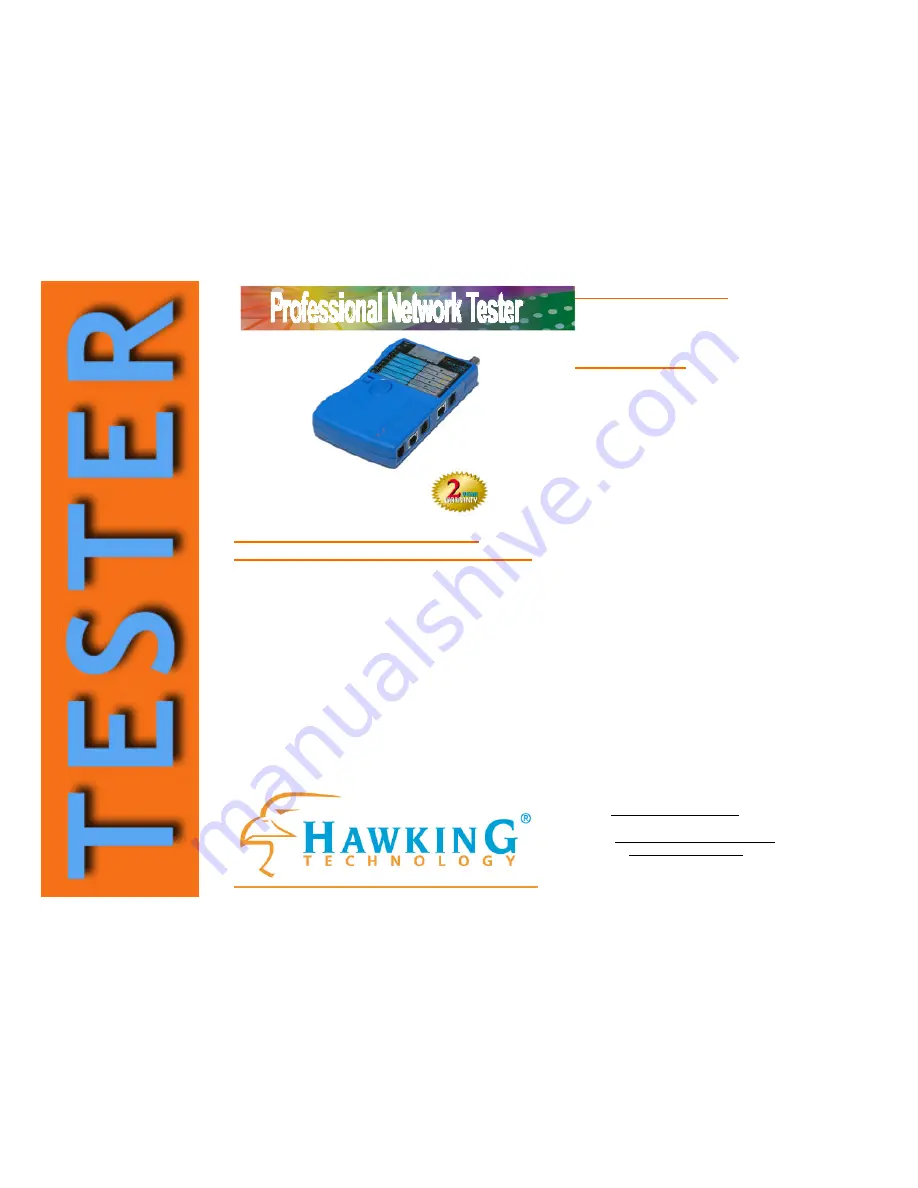 Hawking PN100T Specifications Download Page 1