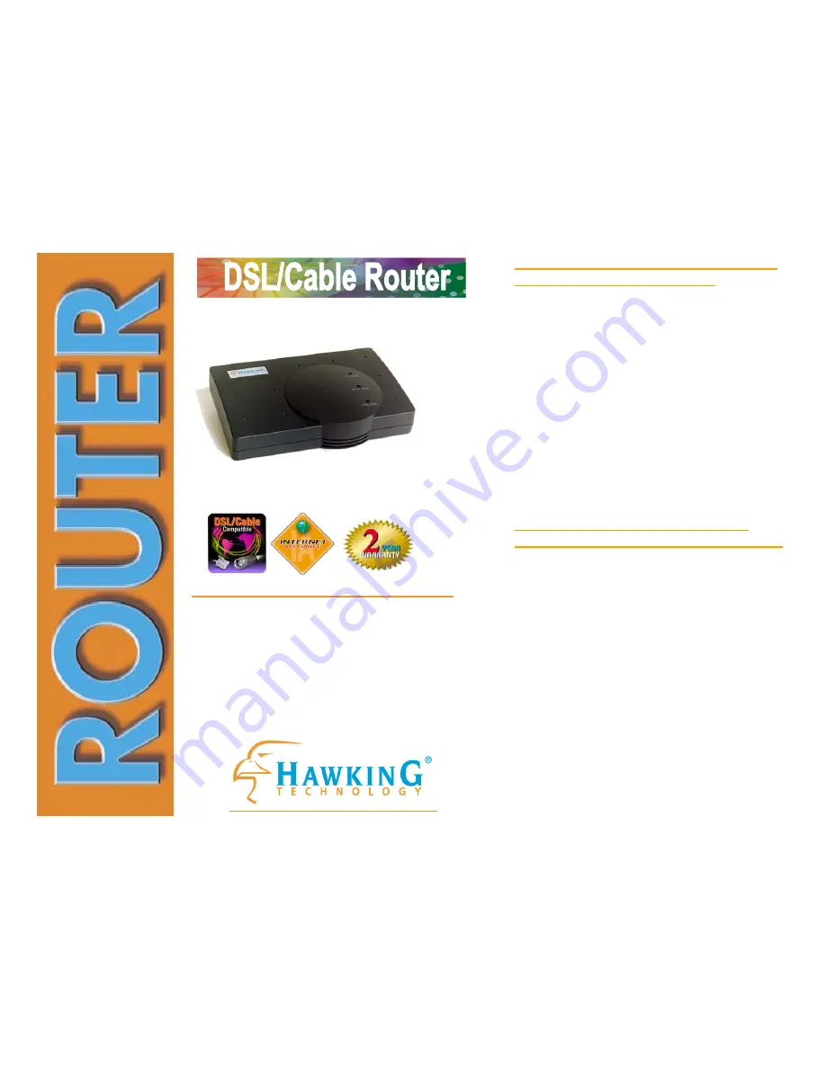 Hawking PN9225 Specifications Download Page 1