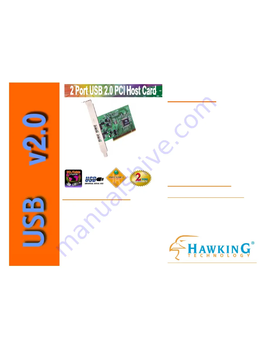 Hawking UH202P Specifications Download Page 1